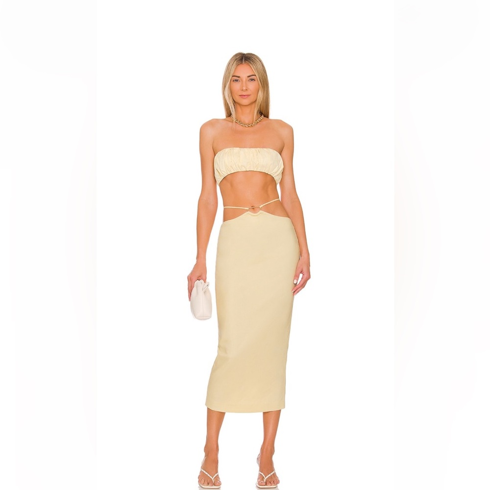 Camila Coelho Katja skirt and bralette set .